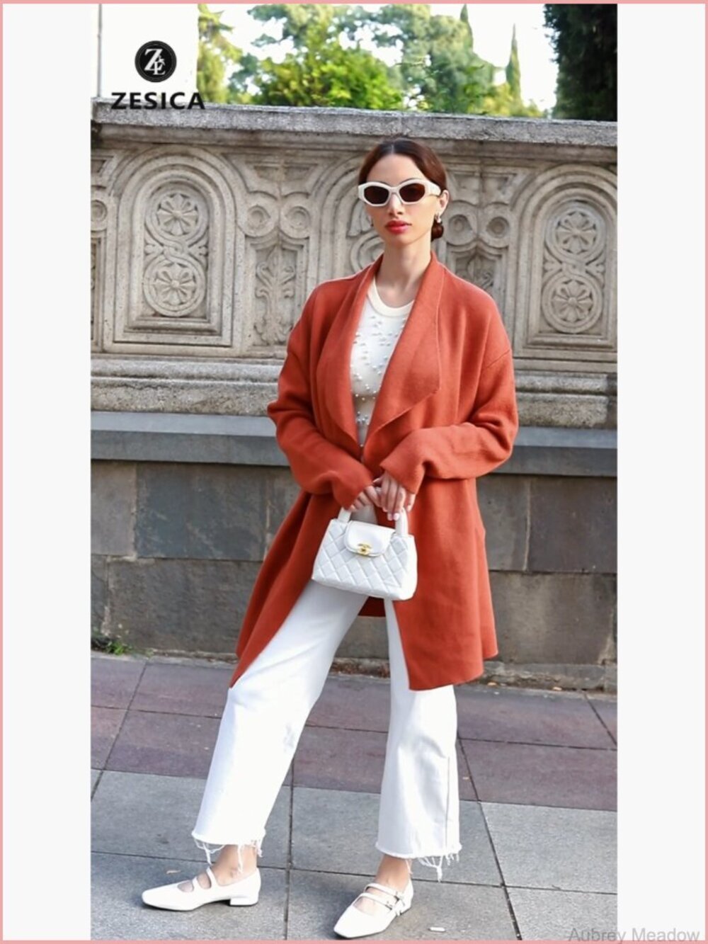 Open Front Cardigan Sweater with Pockets Long Sleeve Knit - Picture 7 of 7